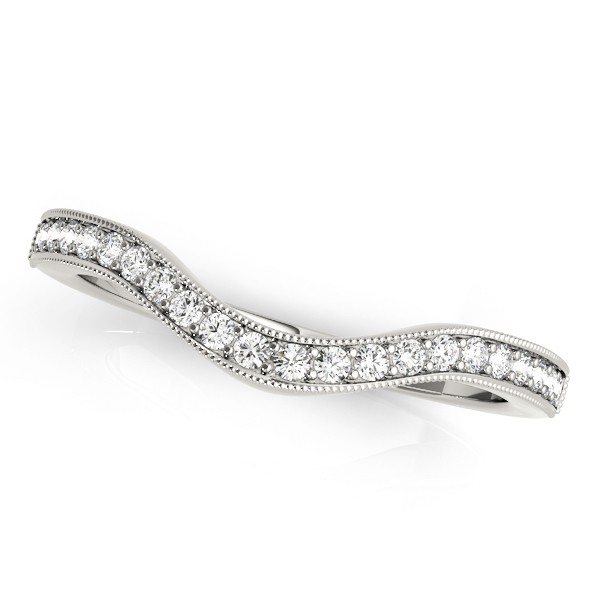 Milgrain Curved Wedding Bands