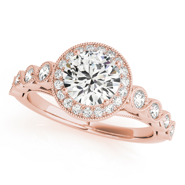 The Natalie Halo Engagement Ring, front view