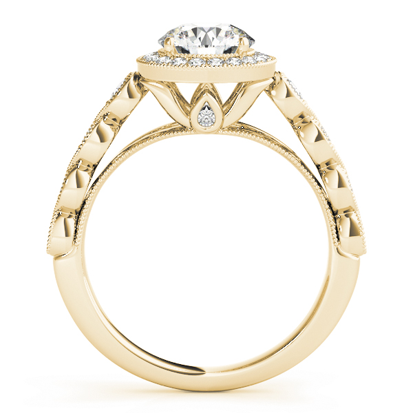 The Natalie Halo Engagement Ring, side view