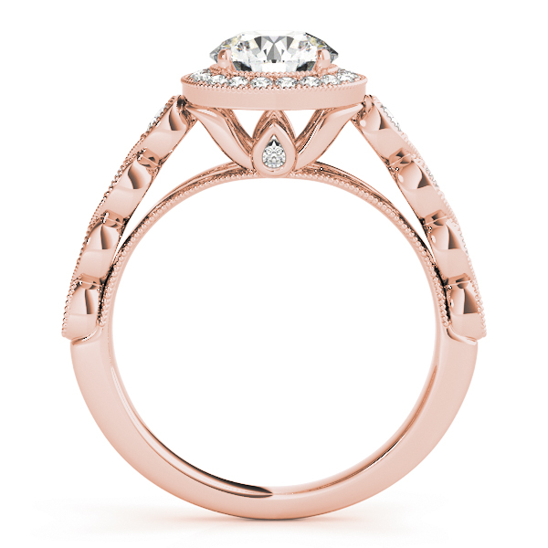 The Natalie Halo Engagement Ring, side view