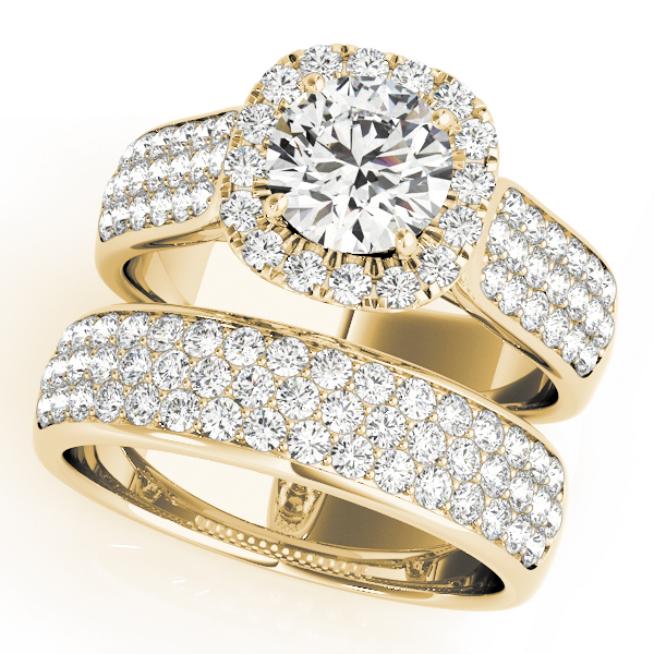 The Adelaide Halo Engagement Ring II, set view