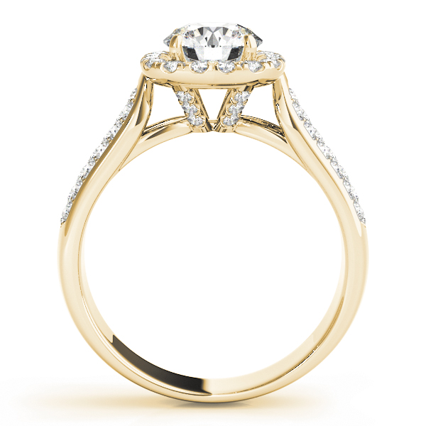 The Adelaide Halo Engagement Ring II, side view