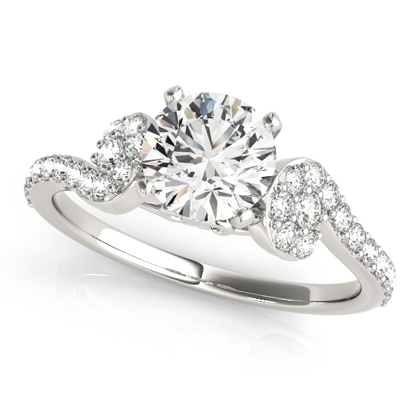 Single Row Prong Set Engagement Ring
