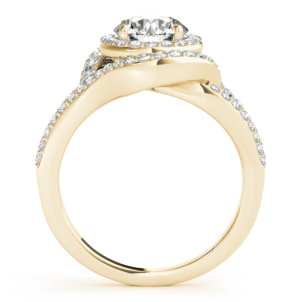 The Rowan Double Halo Engagement Ring, side view