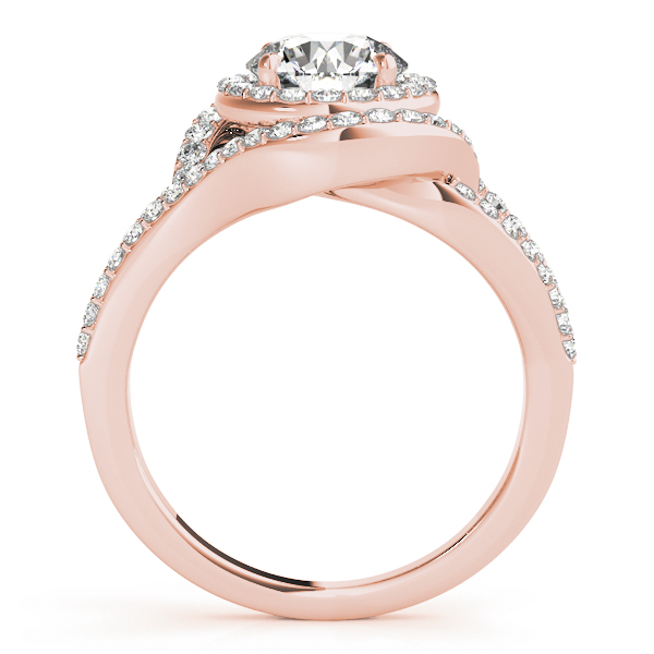 The Rowan Double Halo Engagement Ring, side view