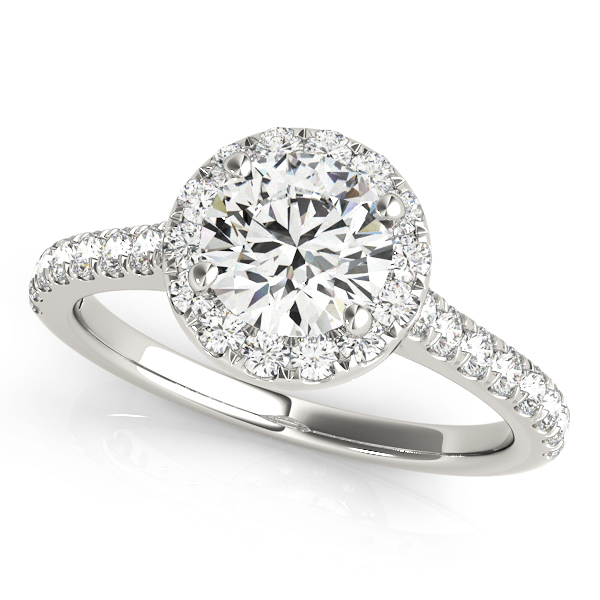 Round Halo Engagement Ring
