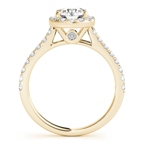 The Madeleine Halo Engagement Ring, side view