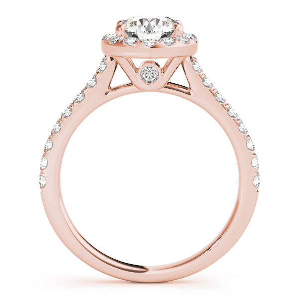 The Madeleine Halo Engagement Ring, side view