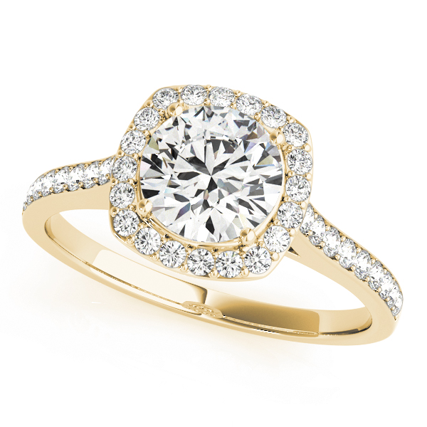The Juliet Halo Engagement Ring, front view