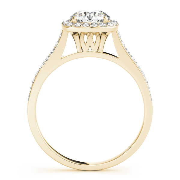 The Juliet Halo Engagement Ring, side view