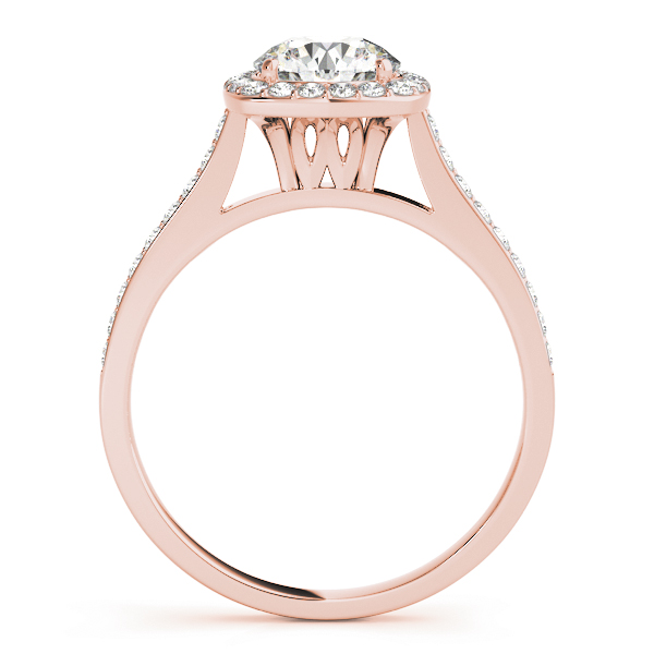 The Juliet Halo Engagement Ring, side view