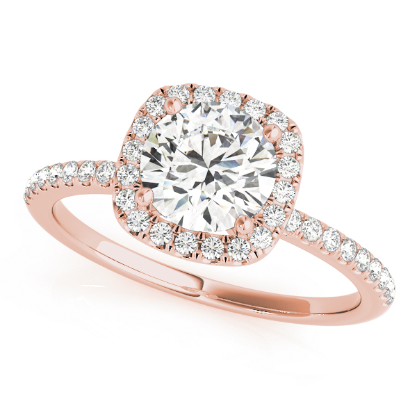 The Eliza Halo Engagement Ring, front view