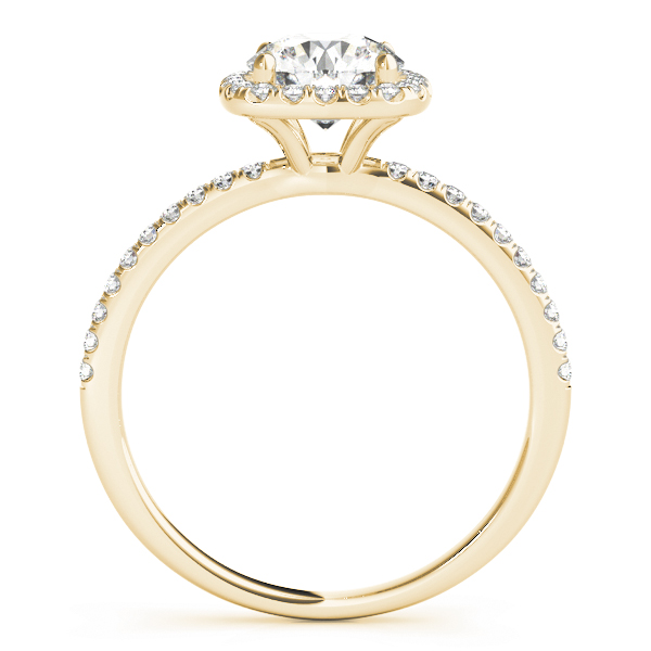 The Eliza Halo Engagement Ring, side view