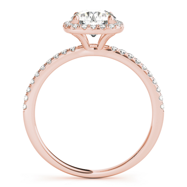 The Eliza Halo Engagement Ring, side view