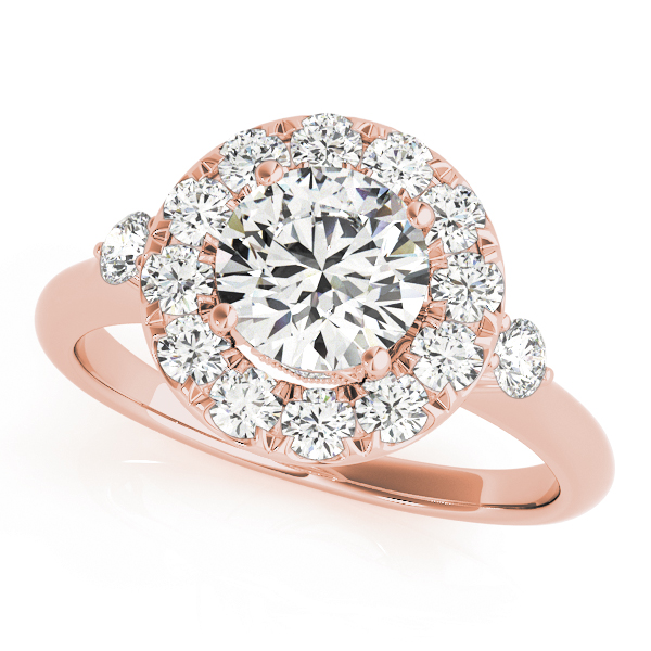 The Margaux Halo Engagement Ring, front view