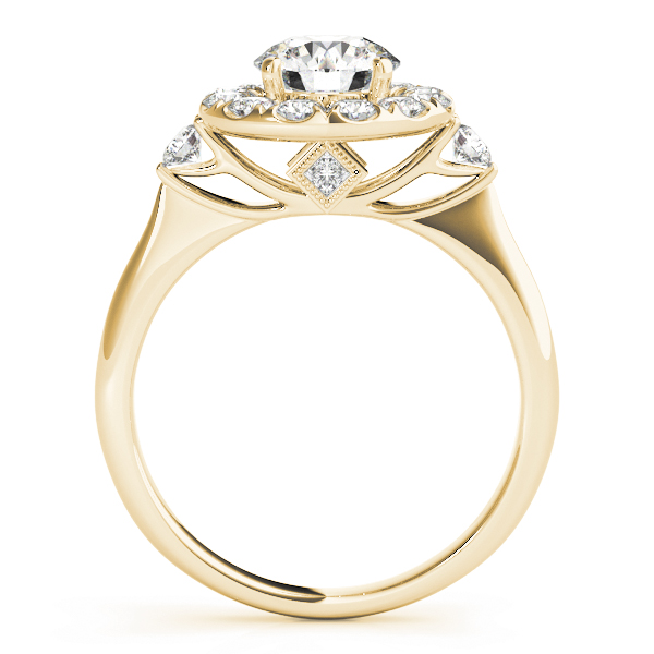 The Margaux Halo Engagement Ring, side view