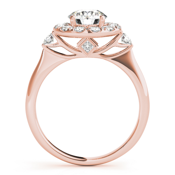 The Margaux Halo Engagement Ring, side view