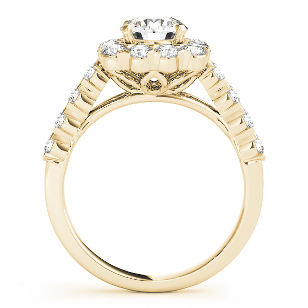 The Greta Halo Engagement Ring, side view