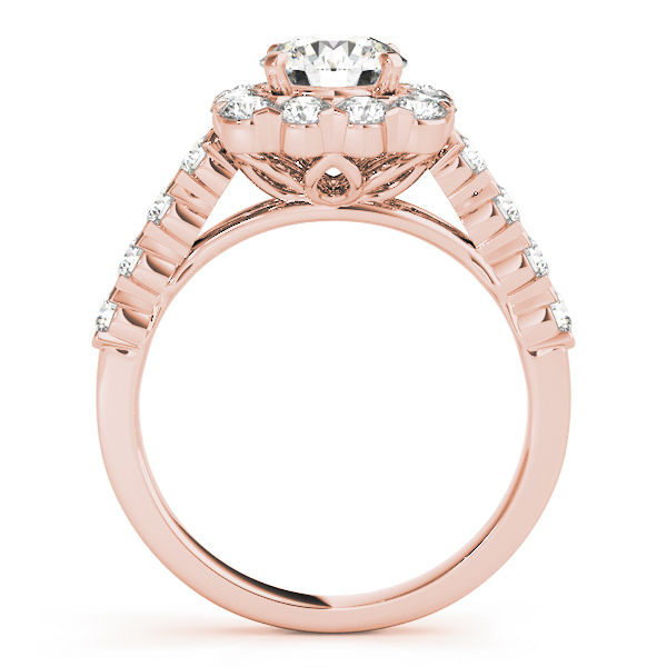 The Greta Halo Engagement Ring, side view