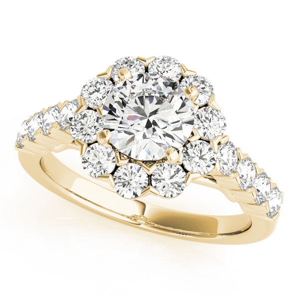 The Maeve Halo Engagement Ring, front view