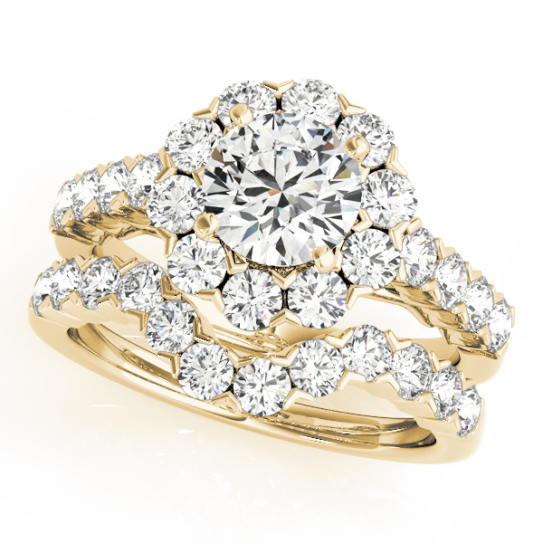 The Maeve Halo Engagement Ring, set view