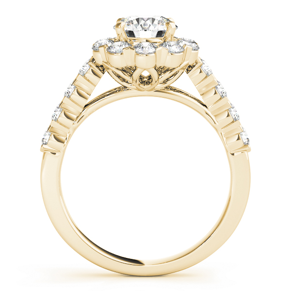 The Maeve Halo Engagement Ring, side view