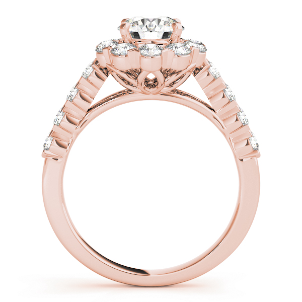 The Maeve Halo Engagement Ring, side view