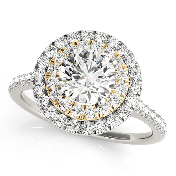 The Seraphina Double Halo Engagement Ring, front view