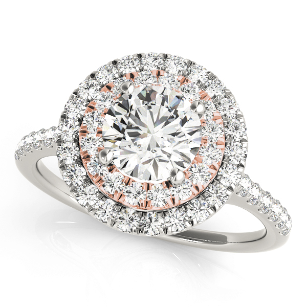 The Seraphina Double Halo Engagement Ring, front view