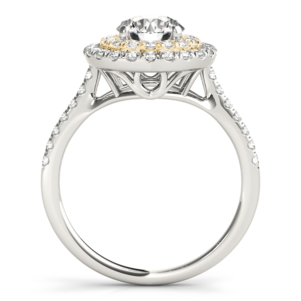 The Seraphina Double Halo Engagement Ring, side view