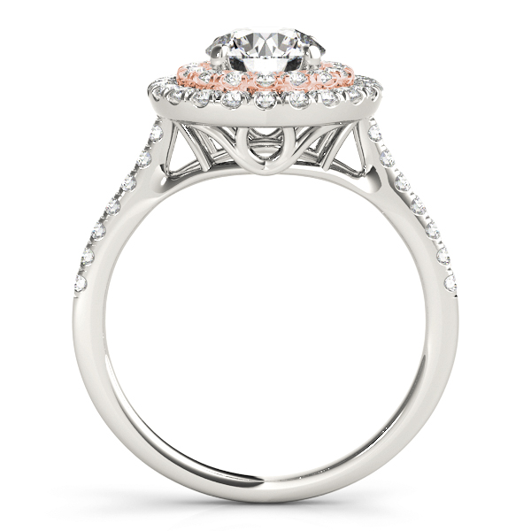 The Seraphina Double Halo Engagement Ring, side view