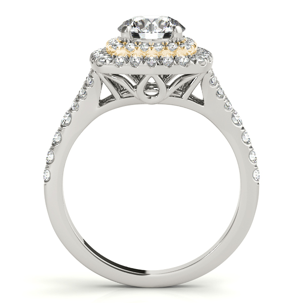 The Francesca Double Halo Engagement Ring, side view