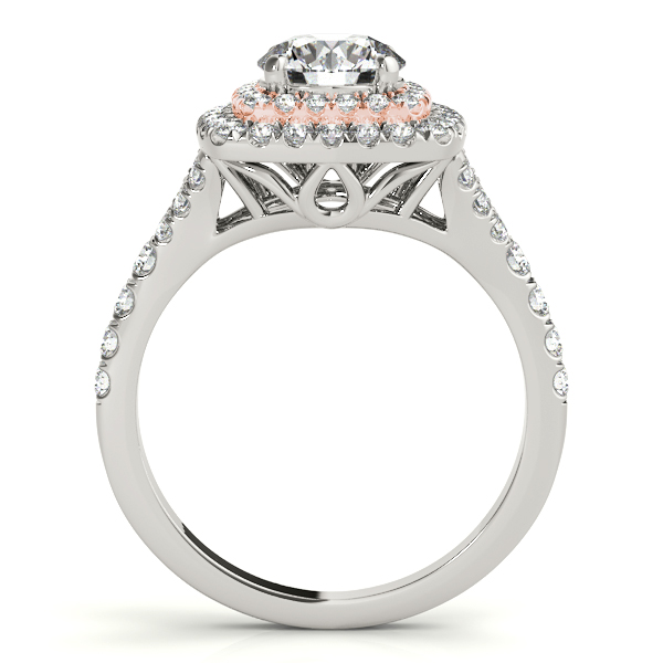 The Francesca Double Halo Engagement Ring, side view