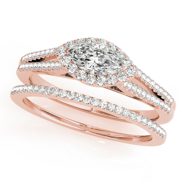 The Emma Halo Engagement Ring, set view