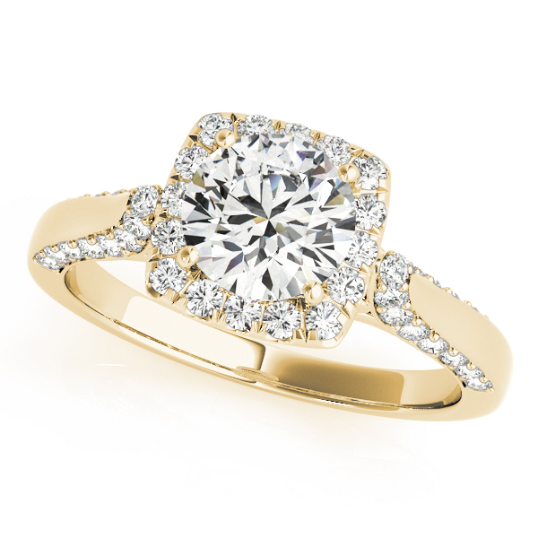 The Theodora Halo Engagement Ring, front view