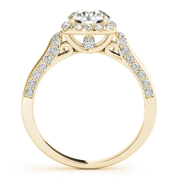 The Theodora Halo Engagement Ring, side view