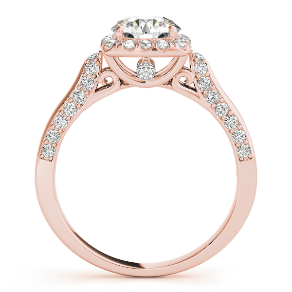The Theodora Halo Engagement Ring, side view