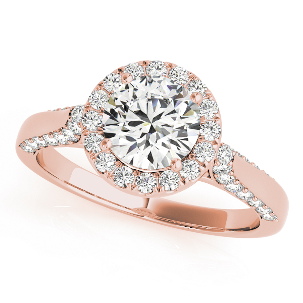 The Odette Halo Engagement Ring, front view