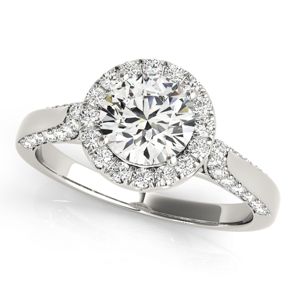 Solitaire Halo Engagement Ring