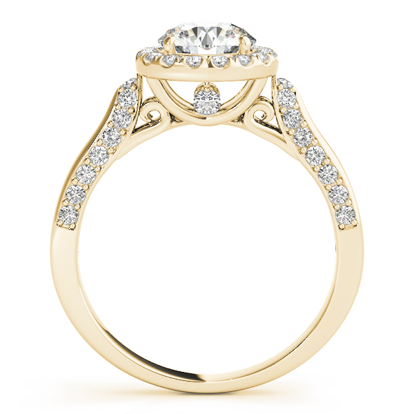 The Odette Halo Engagement Ring, side view
