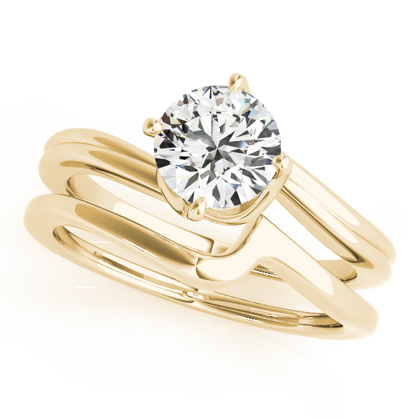 The Rachel Solitaire Engagement Ring, set view