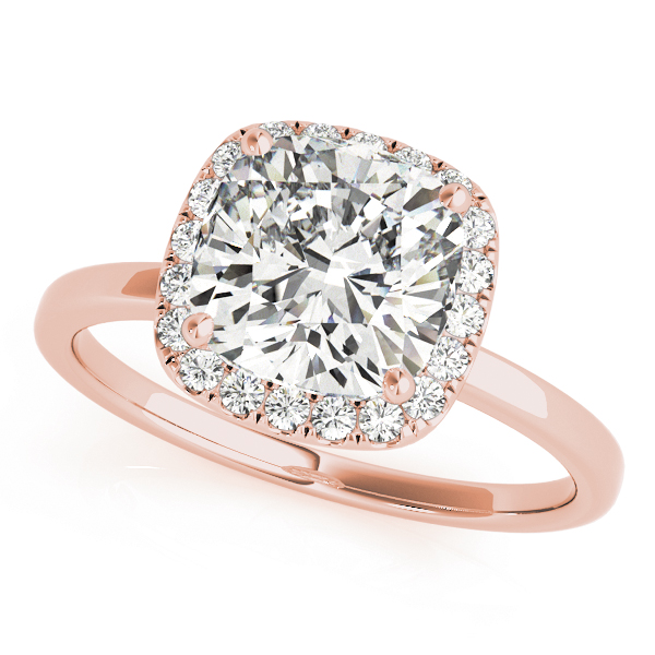 The Maya Halo Engagement Ring, front view
