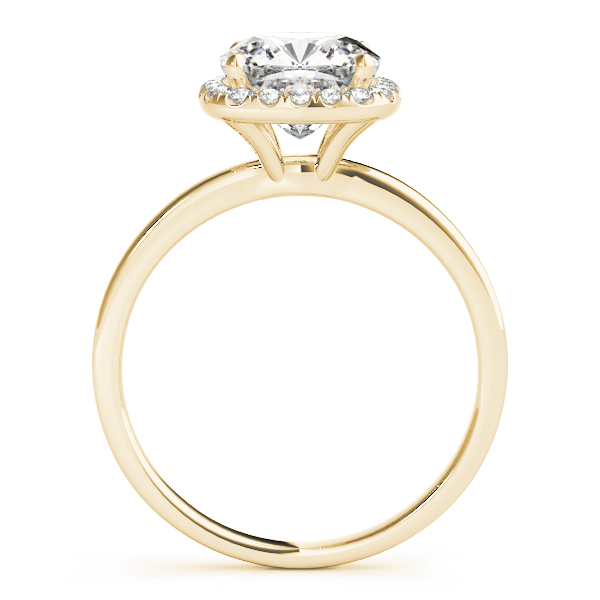 The Maya Halo Engagement Ring, side view