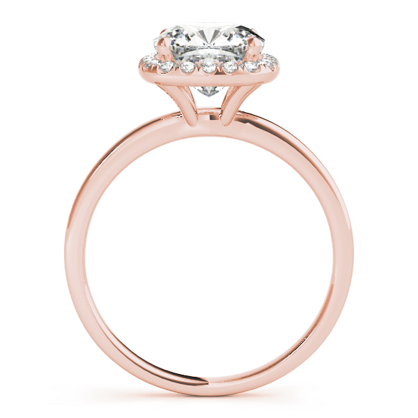 The Maya Halo Engagement Ring, side view
