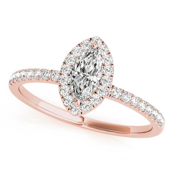 The Faye Halo Engagement Ring, front view