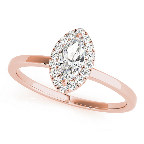 Marquise Halo Engagement Ring