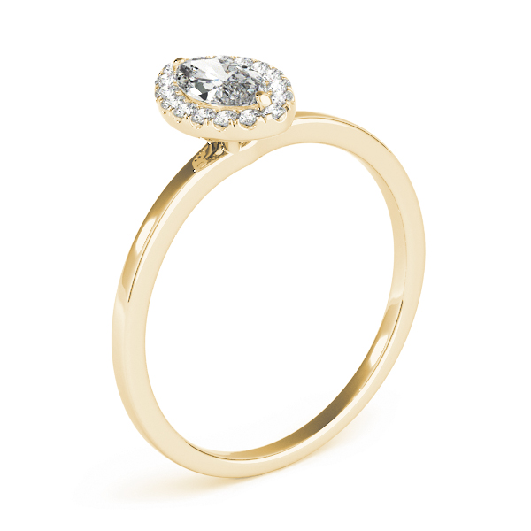 The Antonia Halo Engagement Ring, angled view