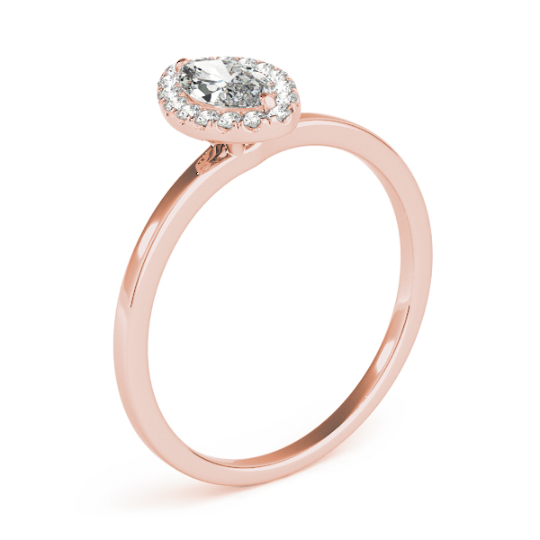 The Antonia Halo Engagement Ring, angled view