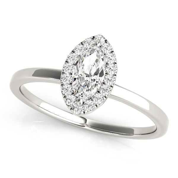 Marquise Halo Engagement Ring