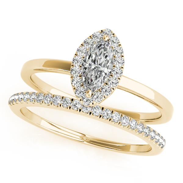 The Antonia Halo Engagement Ring, set view
